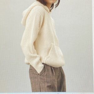 Thakoon Front Pocket wool pull on Sweater warm cozy light academia medium